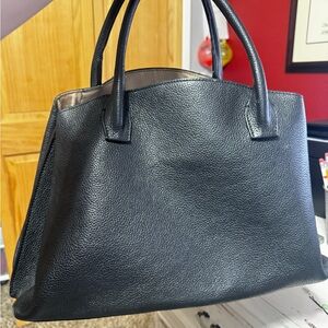 IACUCCI Genuine Leather made in Italy Black Leather Handbag